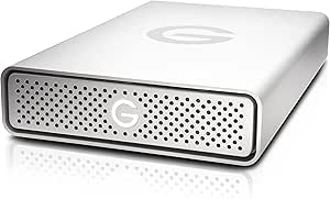 G-Technology 4TB G-DRIVE USB 3.0 Desktop External Hard Drive, Silver - Compact, High-Performance Storage - 0G03594-1
