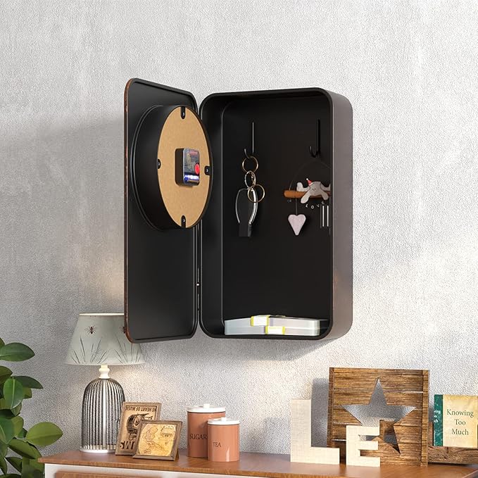 Abdurey Reloj de Pared Retro Teléfono con Caja Fuerte Oculta 12x16 in miniatura 2