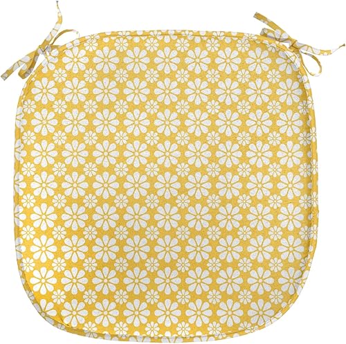 Vista 361 de Lunarable Orient - Juego de 6 cojines de asiento para silla, diseño de estrellas marroquíes, espirales y curvas abstractas, ilustración oriental