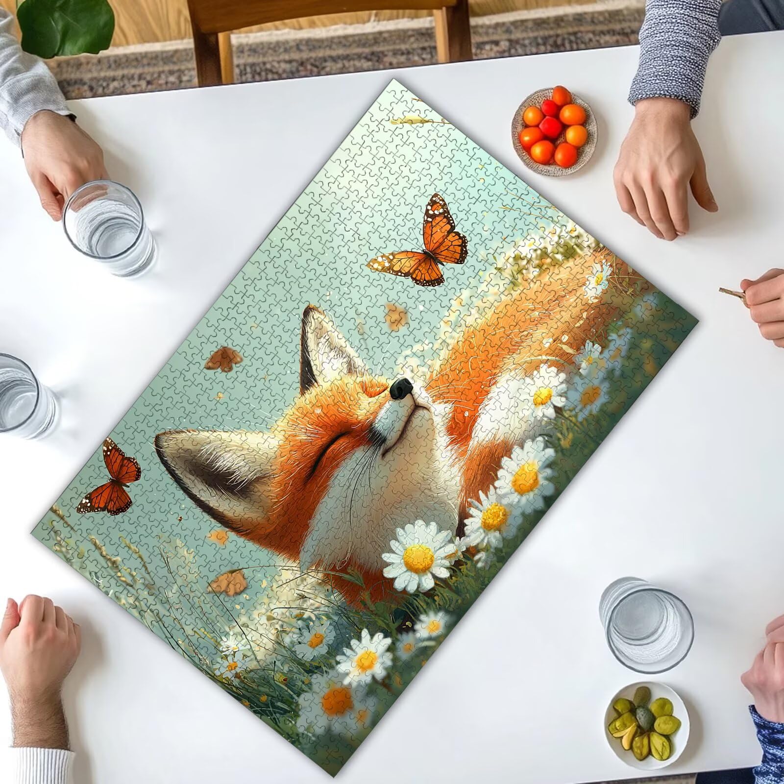 Puzzle 5000 sztuk lis, puzzle kwiatowe 5000 sztuk dla dorosłych i nastolatków, drewniane puzzle z wykwintnym opakowaniem, rodzinne gry edukacyjne, dekoracje domu, prezent dla dorosłych-1683