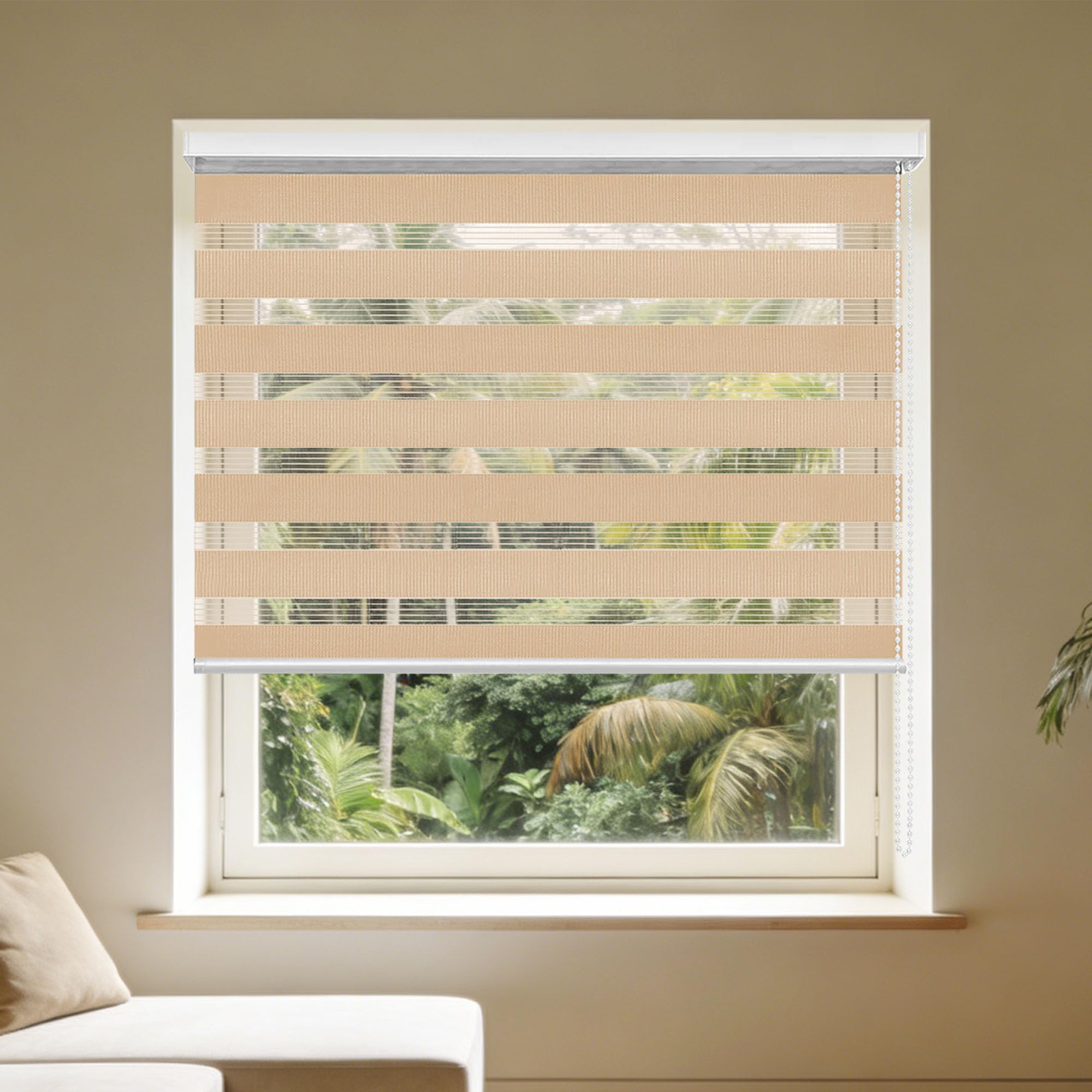 Store enrouleur double 108 x 150 cm pour stopper le vis-à-vis du balcon