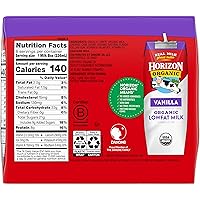 Vista 12 de Horizon Organic, Leche baja en grasa vainilla orgánica, 8 onzas líquidas, paquete de 6