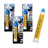 Sakura Solid Paint Markers with Twist Up Tip - Low Temperature Permanent Marker Pens - Window, Wood, & Glass Marker - Blue Paint - 3 Pack
