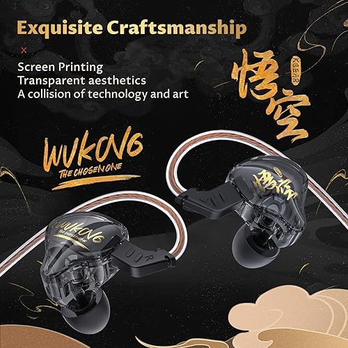 Miniatura 7 de KZ ES4 - Auriculares deportivos estéreo de alta fidelidad, Yinyoo con aislamiento de ruido con cable, con micrófono, controlador híbrido dual, 1DD