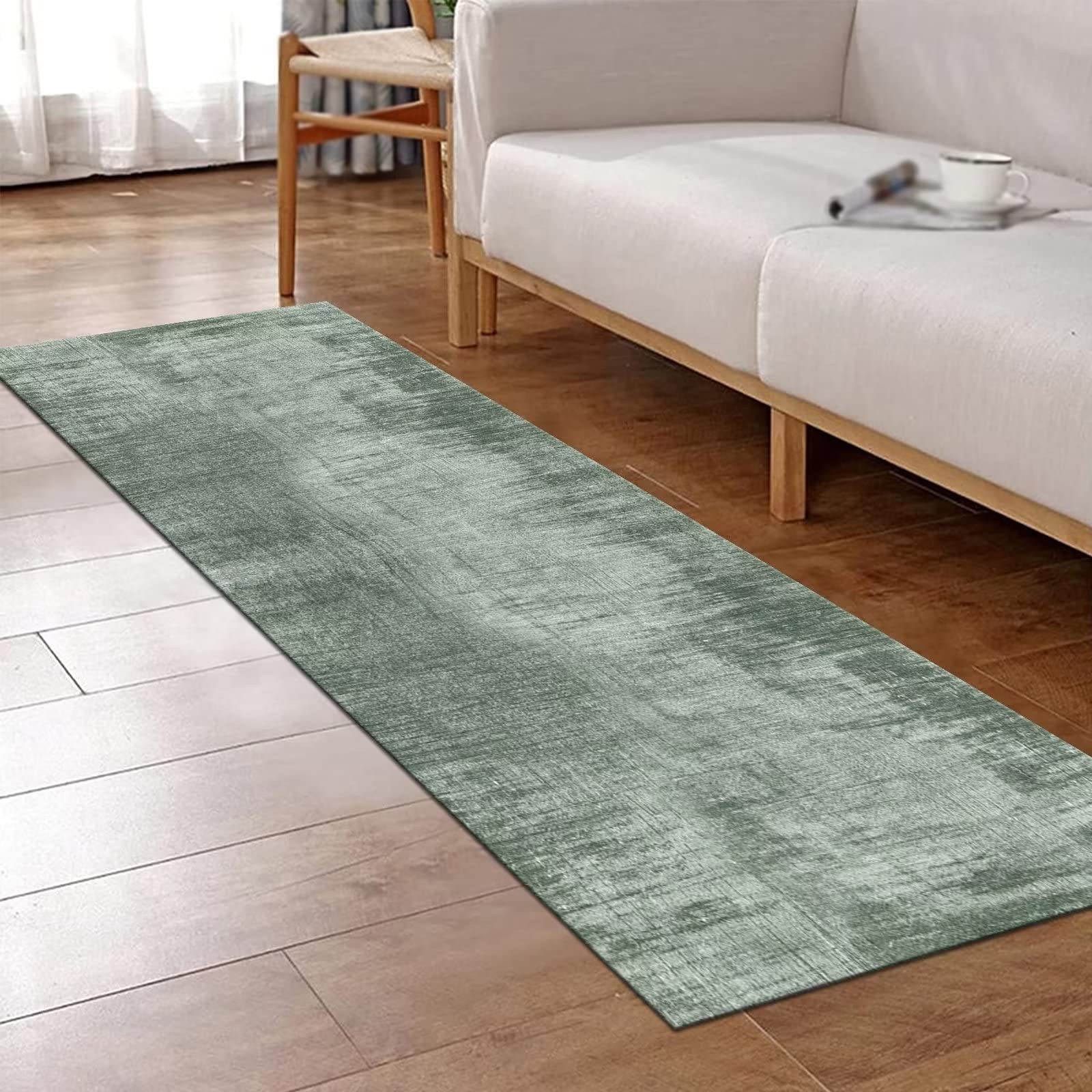 Tappeto Passatoia cucina Antiscivolo Lavabile Lungo Tappeti Runner ingresso interno Blu Astratto 80X400CM Moderno Antimacchia Tappeto Passatoie per