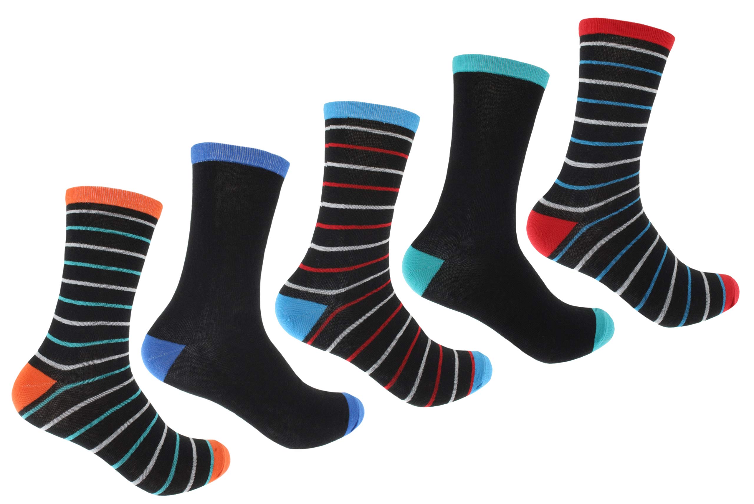 Tom Franks5 Pairs of Mens Stripe Mix Cotton Rich Socks 7-11