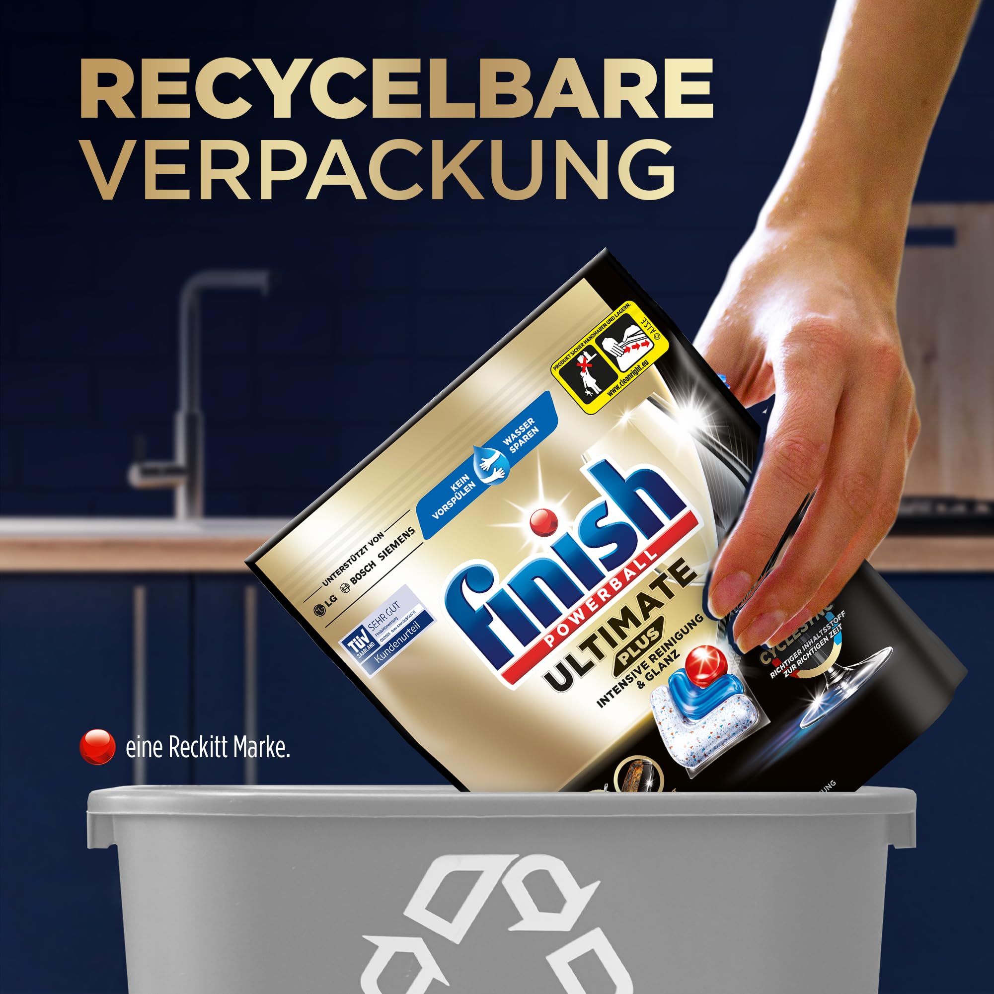 Finish Ultimate Plus Fresh tabletki do zmywarki – tabletki do mycia naczyń do wewnętrznego czyszczenia, rozpuszczania tłuszczu i połysku – ekonomiczne opakowanie z 78 tabletkami