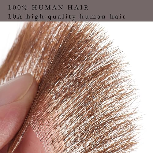 Miniatura 6 de colorvay Fake Beard Human Hair Full Hand Tied Realistic Fake Mustache Brown Human Hair Jack Sparrow Fake Goatee Costume Beard Fake Facial Hair Lace