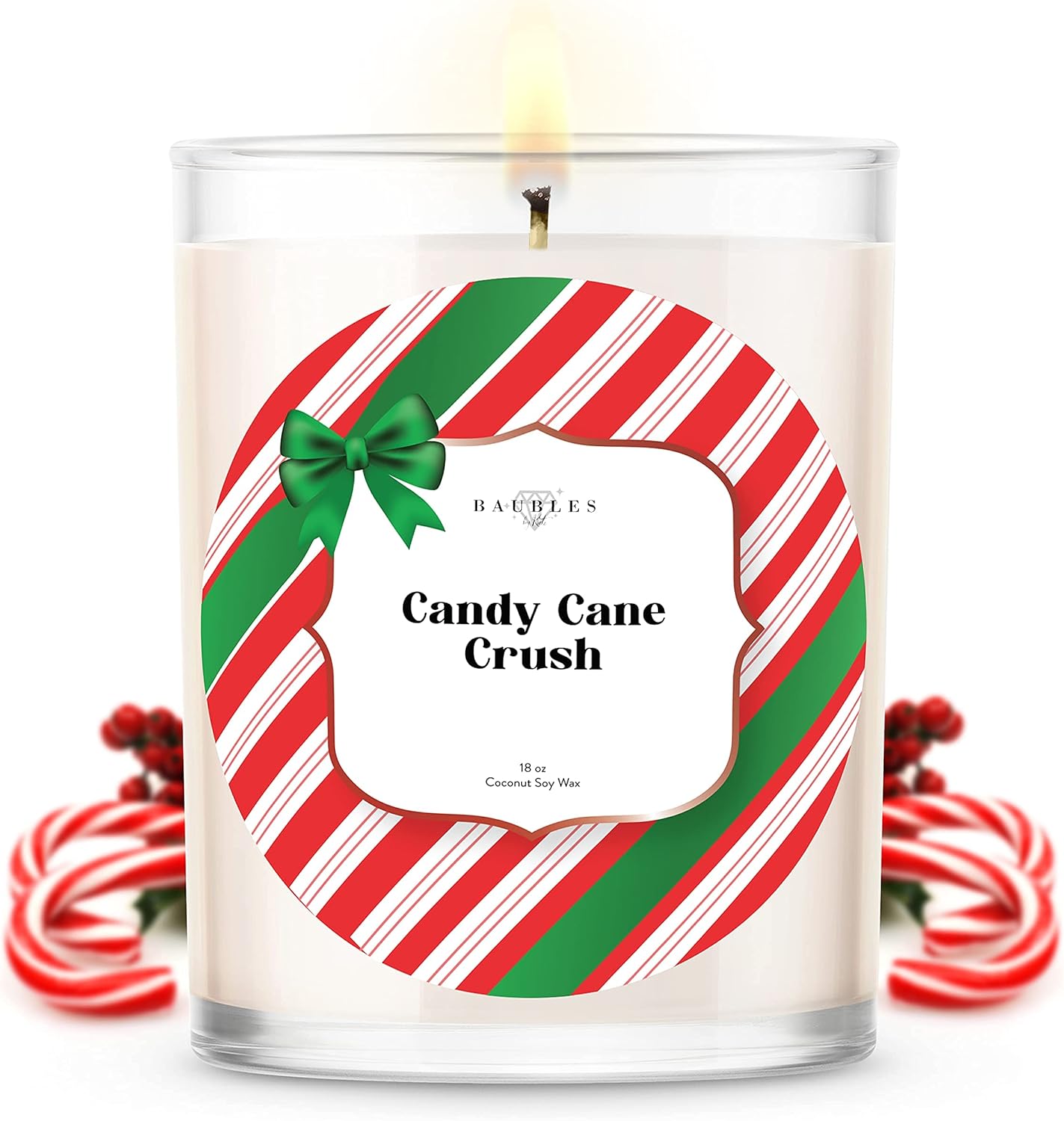 Kate Bissett Christmas Winter Candles and Jewelry Earring Inside| Candy Cane Crush| Home Decor Gifts