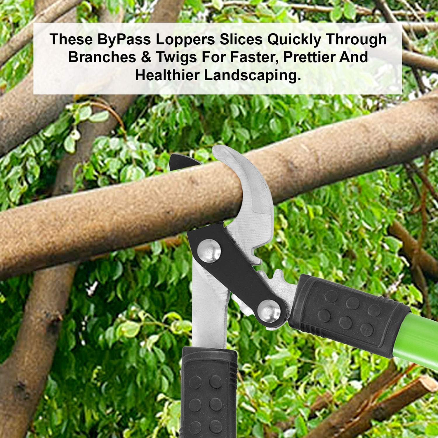 WilFiks 25" Bypass Lopper, Garden Pruning Shears, Tree Trimming Hand Tool, Classic Steel Hand Gardening Scissors with A Comfortable, Shock Absorbing Handle, Sharp, Strong Pruner for Tree Branches : Patio, Lawn & Garden
