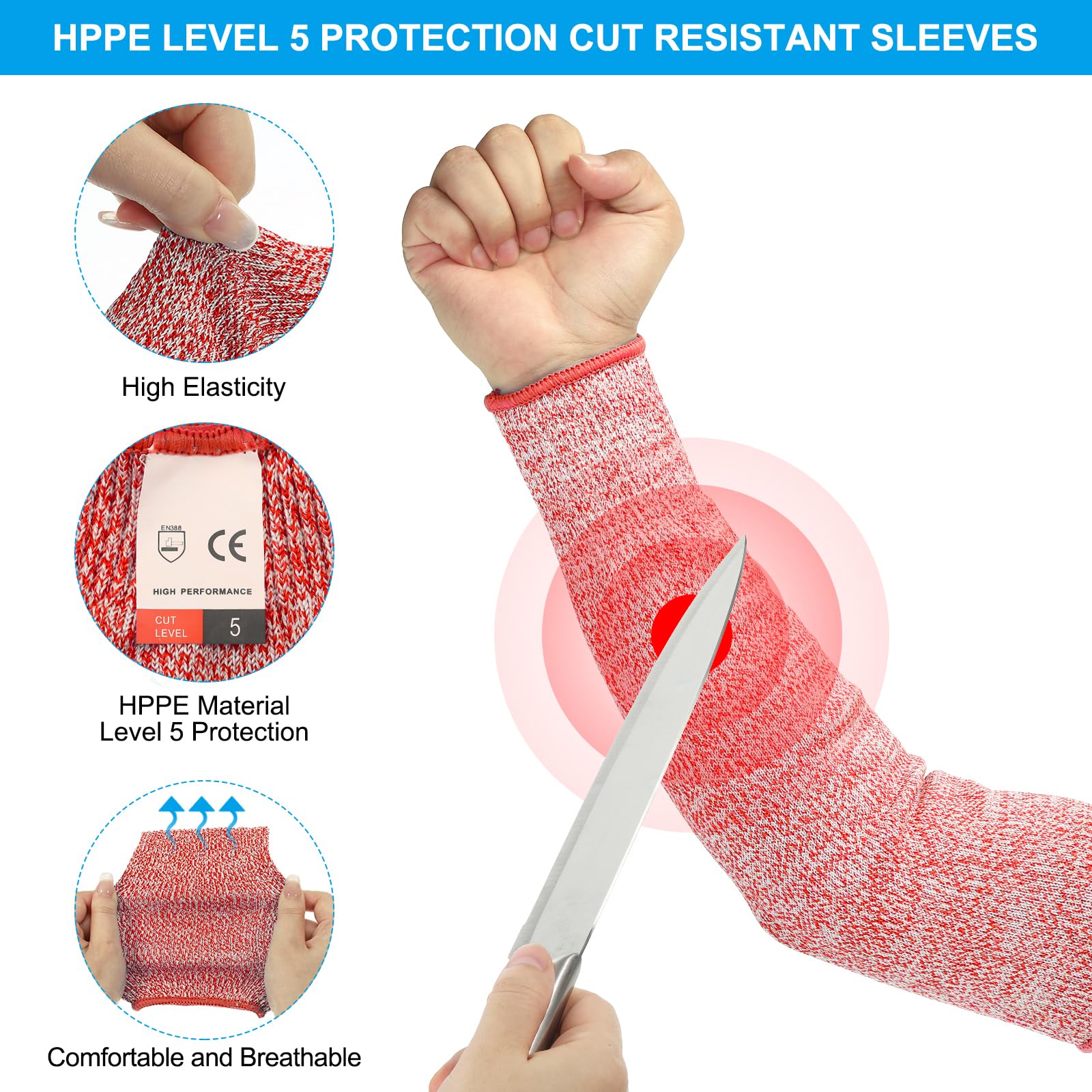 PATIKIL 14 Inch Cut Resistant Sleeve - Image 3