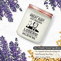 Vista 2 de Maybeone Regalos para tía de sobrina sobrino, regalo de Navidad para el día de la madre para tía, vela perfumada de lavanda