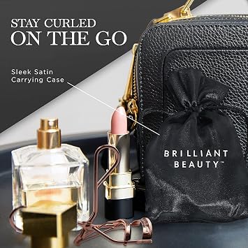 Brilliant Beauty Eyelash Curler - Award Winning - With Satin Bag & Refill Pads - No Pinching Just Dramatically Curled Eyelashes & Lash Line in Seconds. Get Gorgeous Eye Lashes Now! by Brilliant Beauty