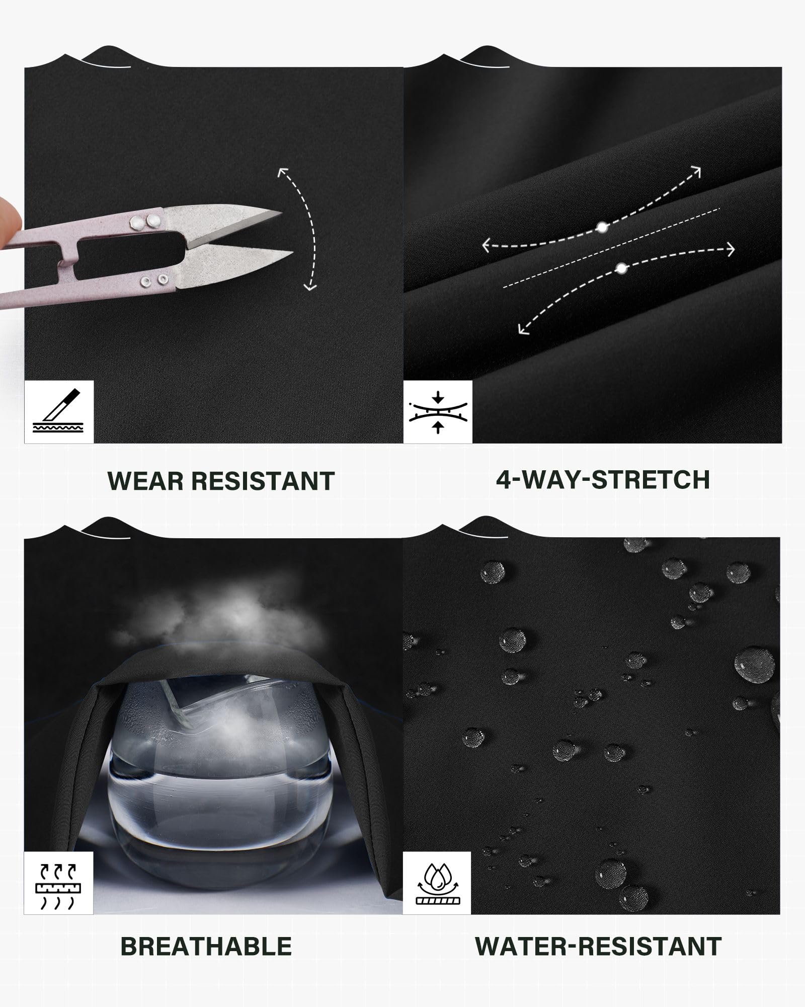 33,000ft Wanderhose Damen Outdoorhose Wasserabweisend Trekkinghose mit 5 Taschen Leichte Cargohosen Atmungsaktiv Funktionshose für Camping Laufen