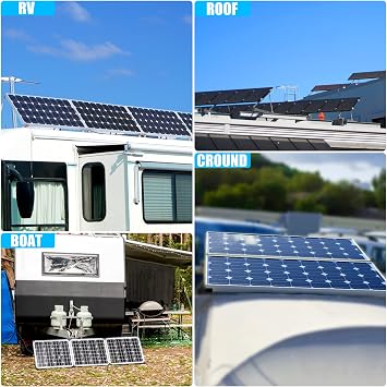 2 Sets 41 Adjustable Solar Panel Mount, Solar Panel Tilt Mount Bracket Ground Mount with Foldable Tilt Legs, Fit for 180 200 400 600 Watt Solar Panel RV, Homes Roof, Boat and Off-Grid System