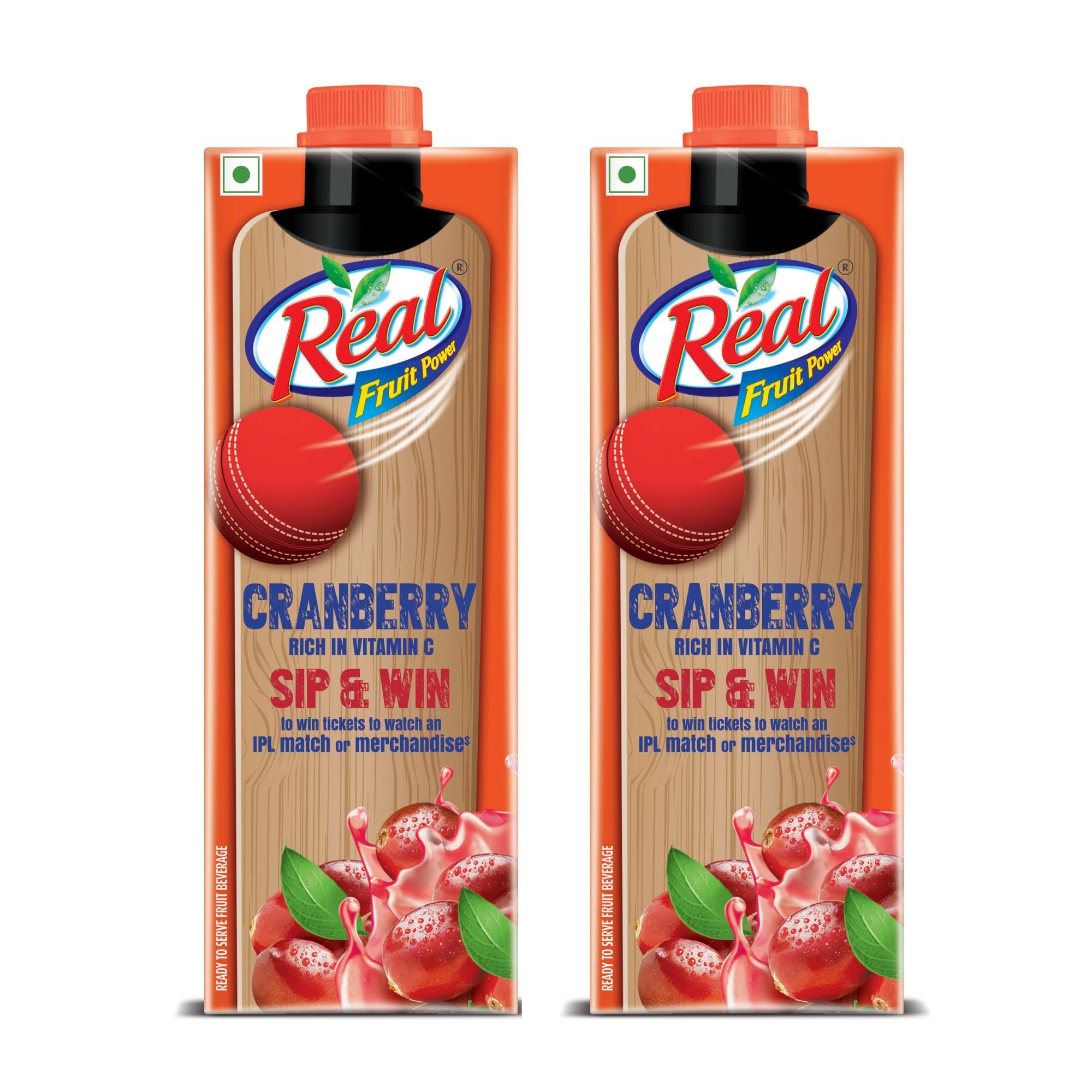 Real Cranberry Fruit Juice-1L (Pack Of 2)|Rich In Vitamin C|No Added Preservatives|Goodness Of Best Cranberries|Daily Dose Of Fruit Nutrition|Tasty,Refreshing&Energizing Fruit Drink