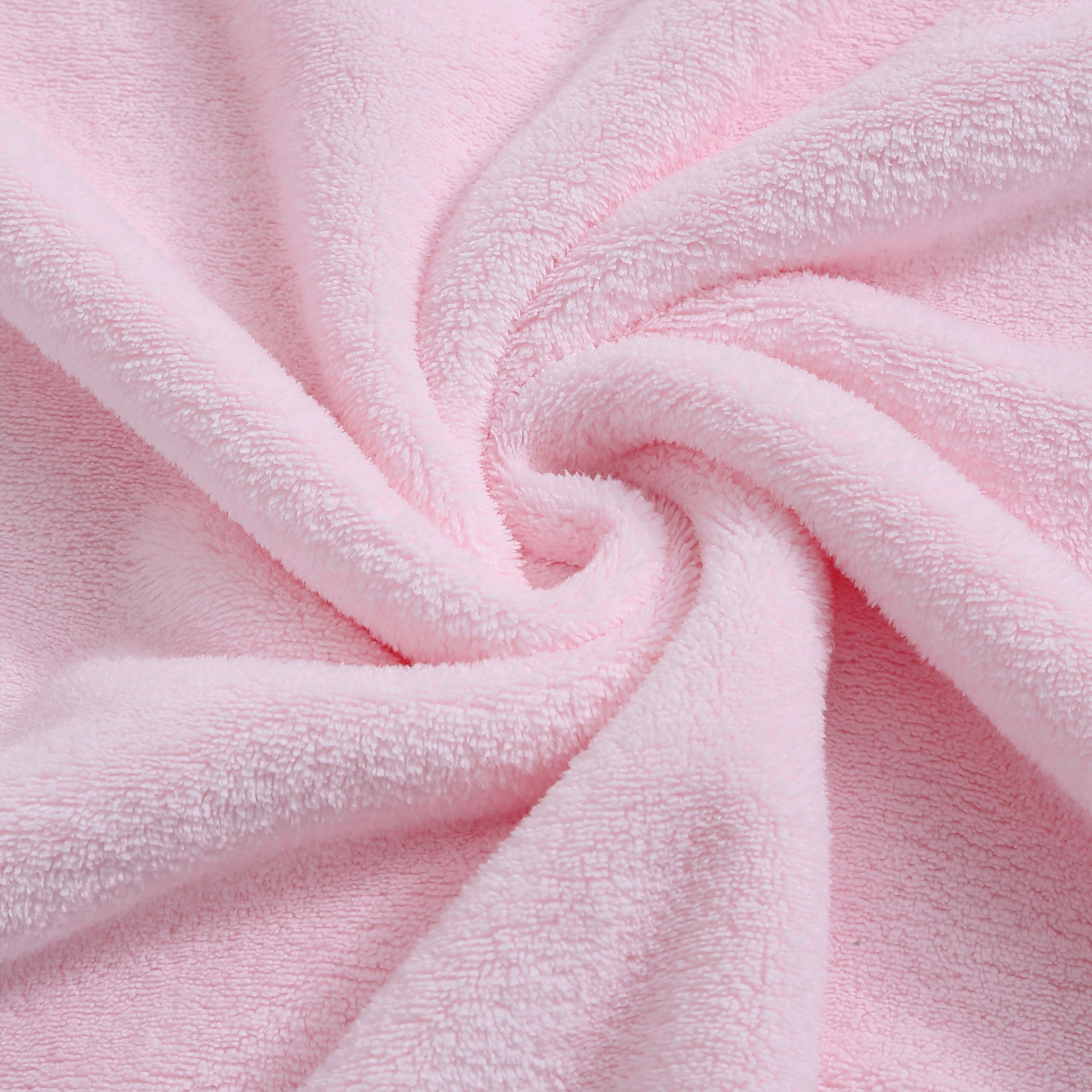 Aibaser Toalla de baño (microfibra, rosa, 71 x 142 cm)