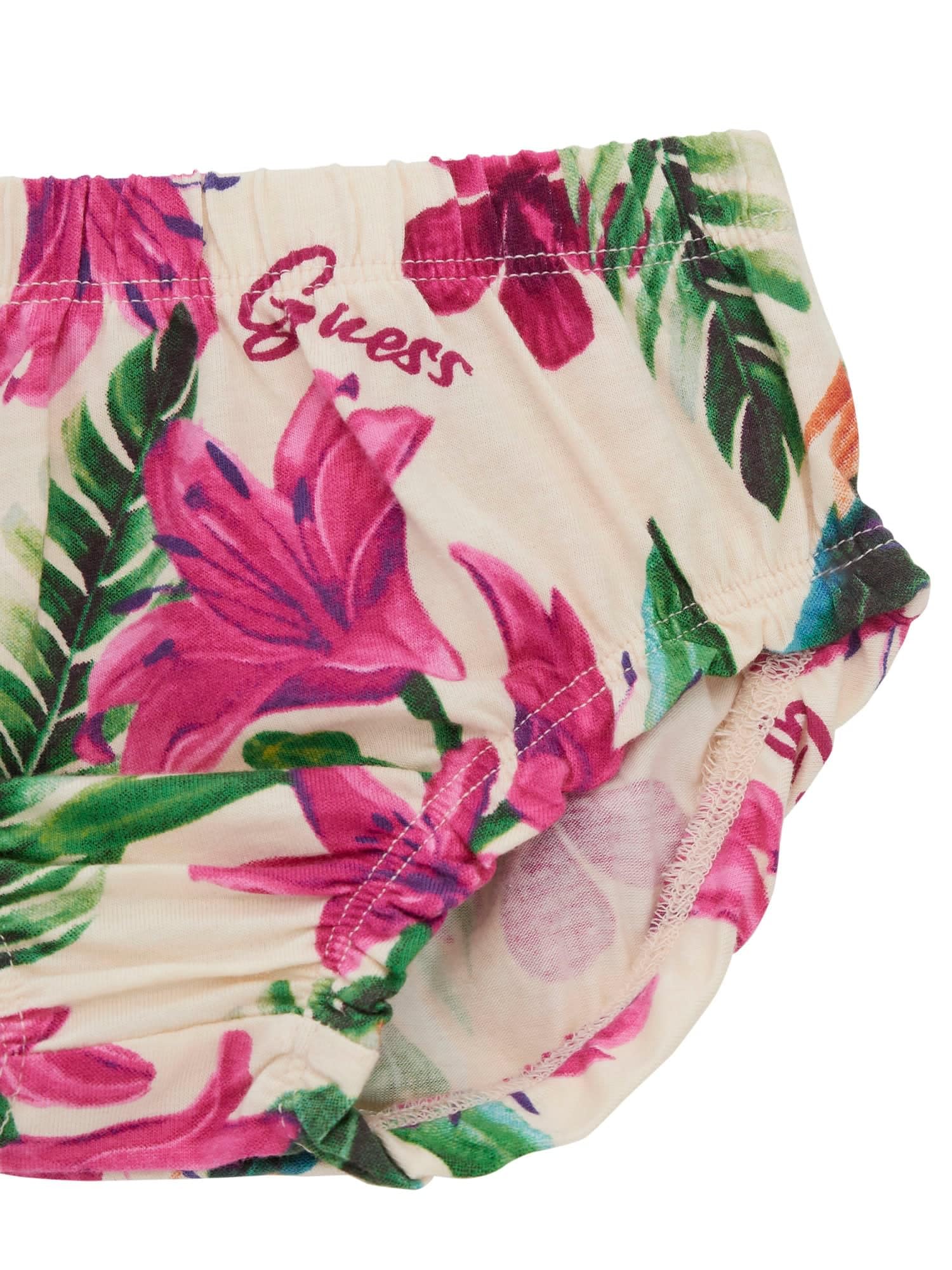 GUESS Eco Short Sleeve Stretch Jersey Dress and Diaper Cover Vestido Bebé-Niñas