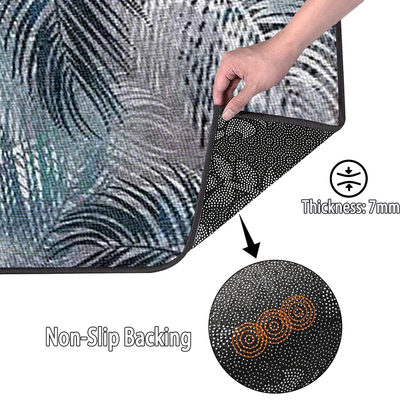Tappeto Lungo per Corridoio 50 x 280 cm Tappeto corridoio lungo Tappeti cucina lavabile antiscivolo tappeto entrata interno tappeto passatoia tappeto corridoio moderno per Ingresso Cucina Lavanderia