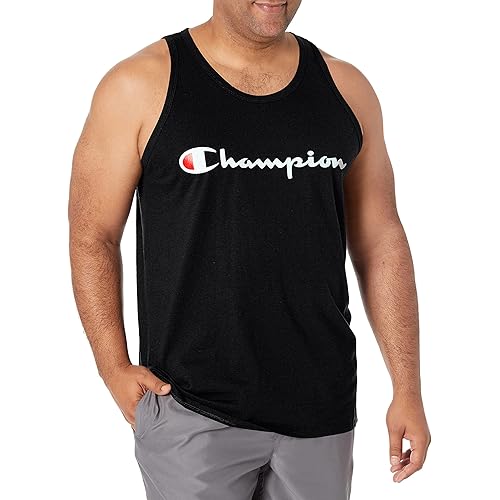 Champion Men's Classic Jersey Tank, Screen Print Script