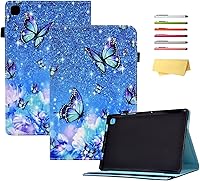 Vista 23 de Galaxy Tab A7 Lite 8.7 pulgadas SM-T225/T220 Trifold Case 2021 Modelo 2021 Ultra Delgada Funda Folio Ligero con Soporte Multi-Ángulo Delgado Cuero