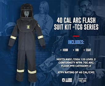 Oberon Arc Flash Suit - 40 Cal - Kit includes Bib Suit, Coat, Hood - CAT SERIES