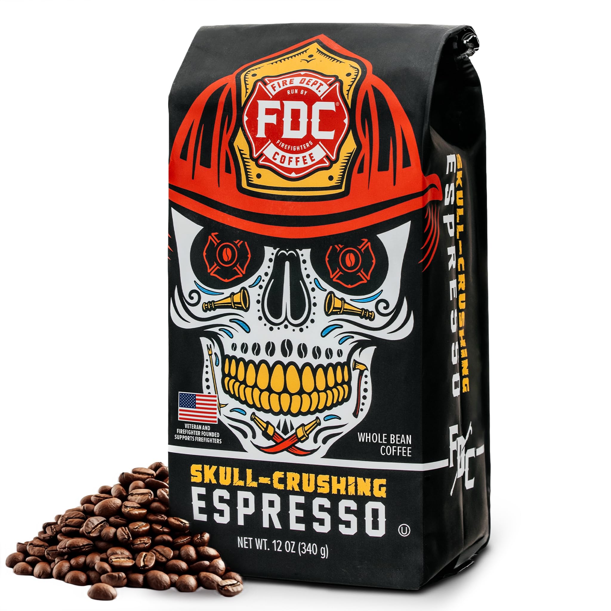Amazon.com : Fire Department Coffee Skull-Crushing Espresso Whole