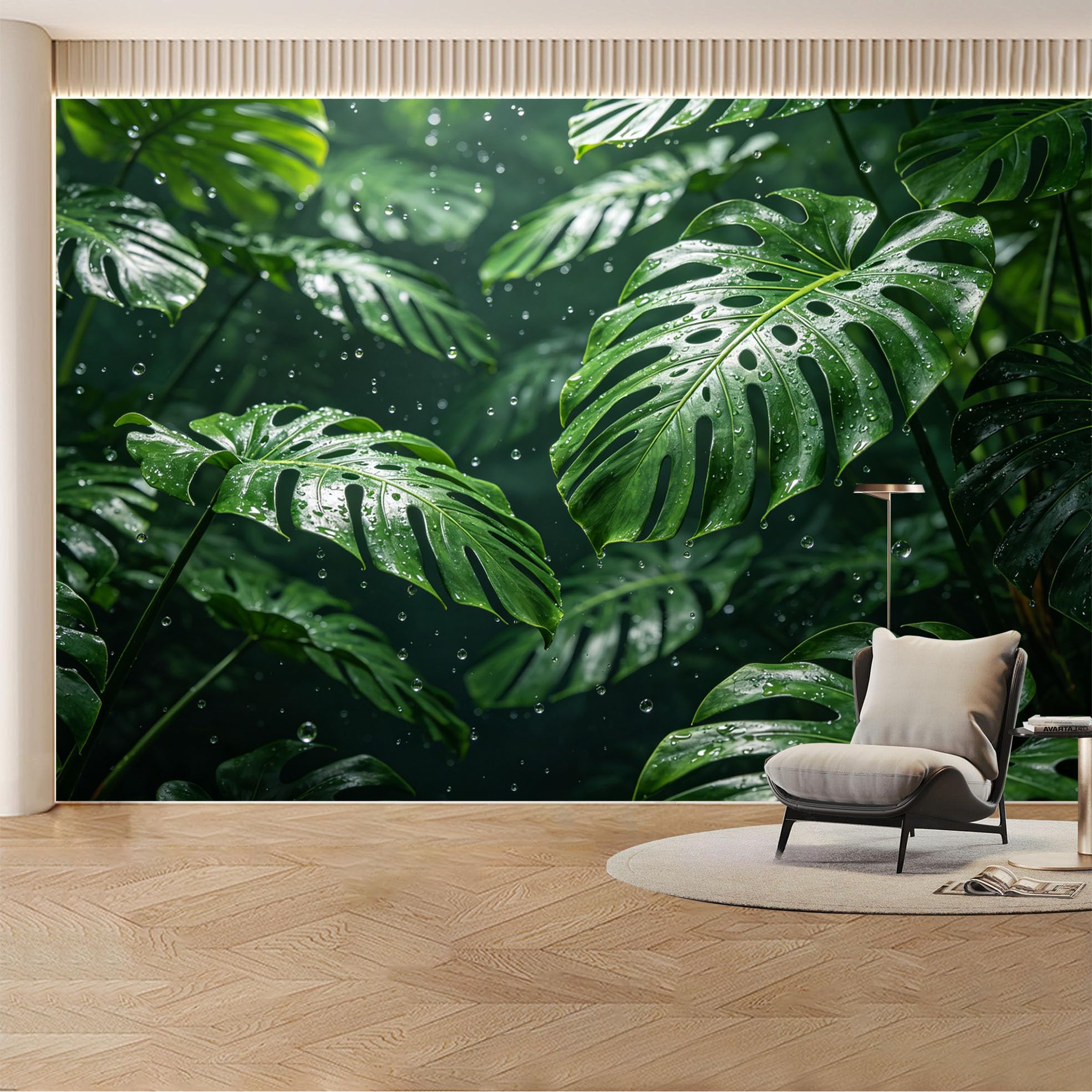 Custom Wall Mural Wallpaper Dark Canyon River， Landscape Nature 3D Effect Wall Decor， Minimalist Luxury for Living Room， Bedroom， Office