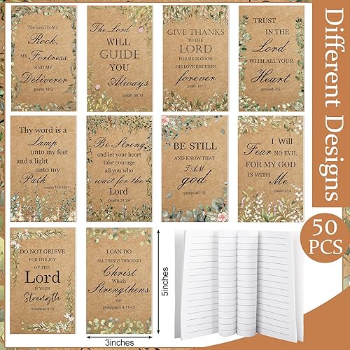 Miniatura 5 de El juego de 200 piezas de regalos bíblicos incluye 50 marcadores de versículos de la Biblia, marcadores de libros cristianos, 50 bolígrafos de las