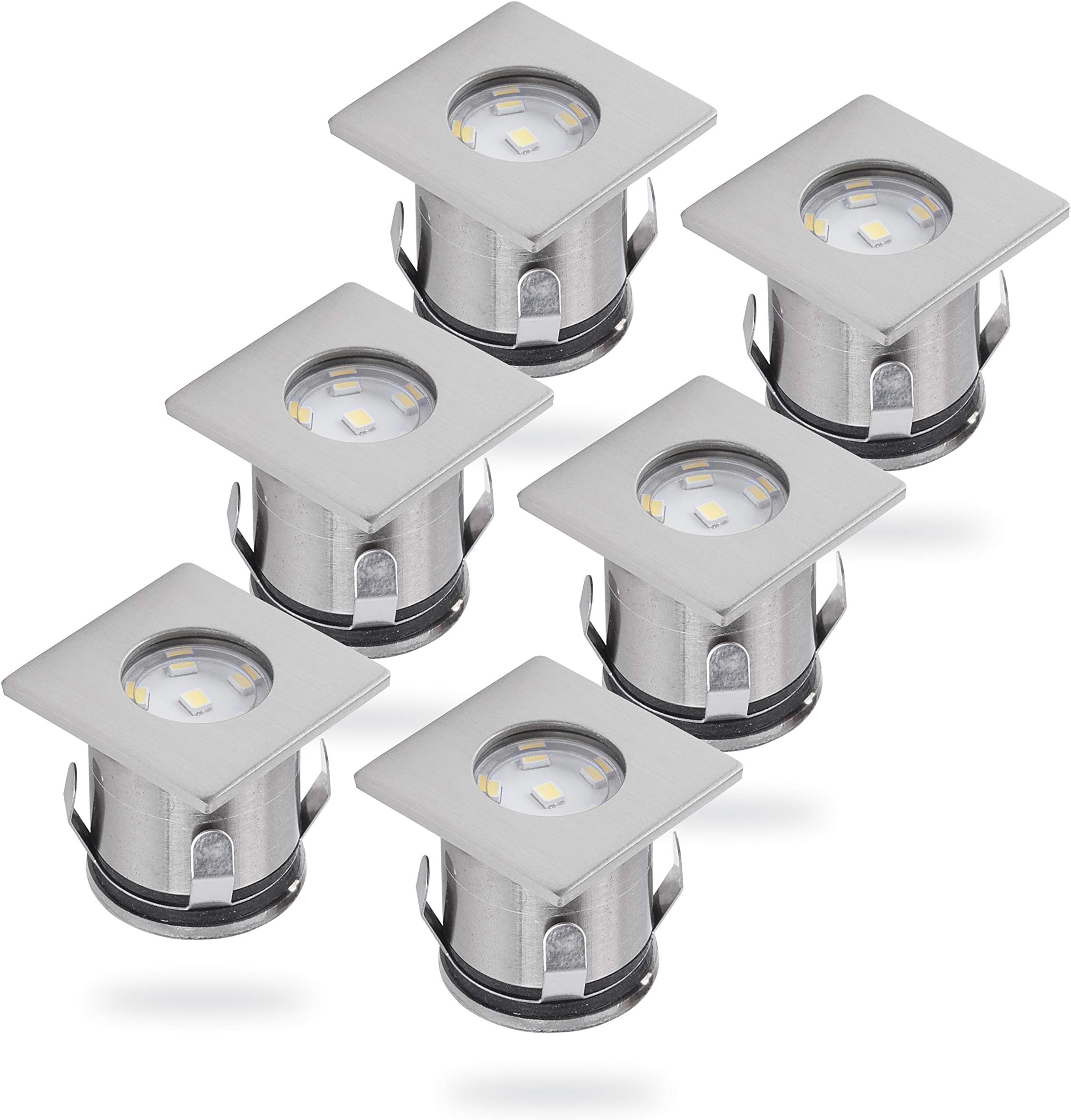 Smartwares 5000.476 Mia Ground Spot Set โ 6-pack โ 12 V โ Stainless steel โ LED - Includes 14 m cable and adapter
