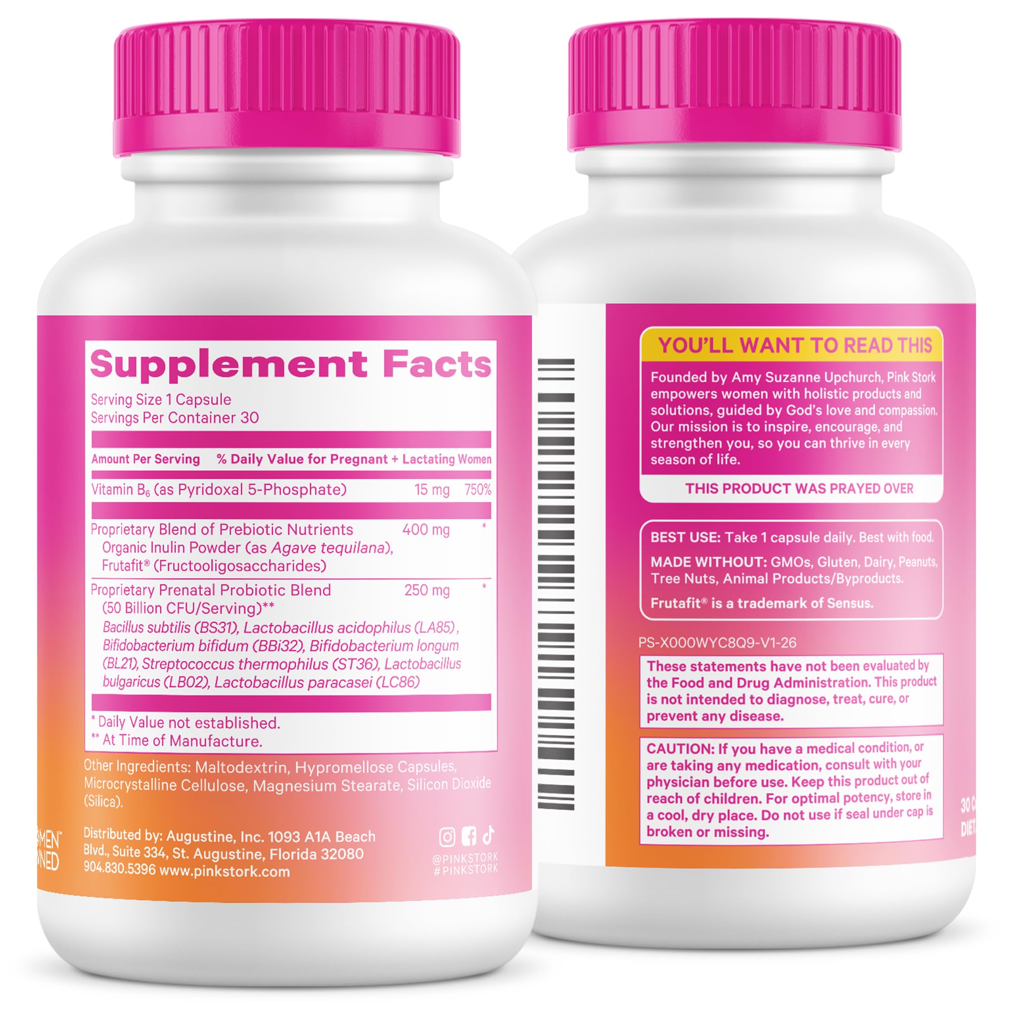 Pink Stork Prenatal Probiotic for Women | 50B CFU + Prebiotics + B6 | 30 ct — Amazon image 8