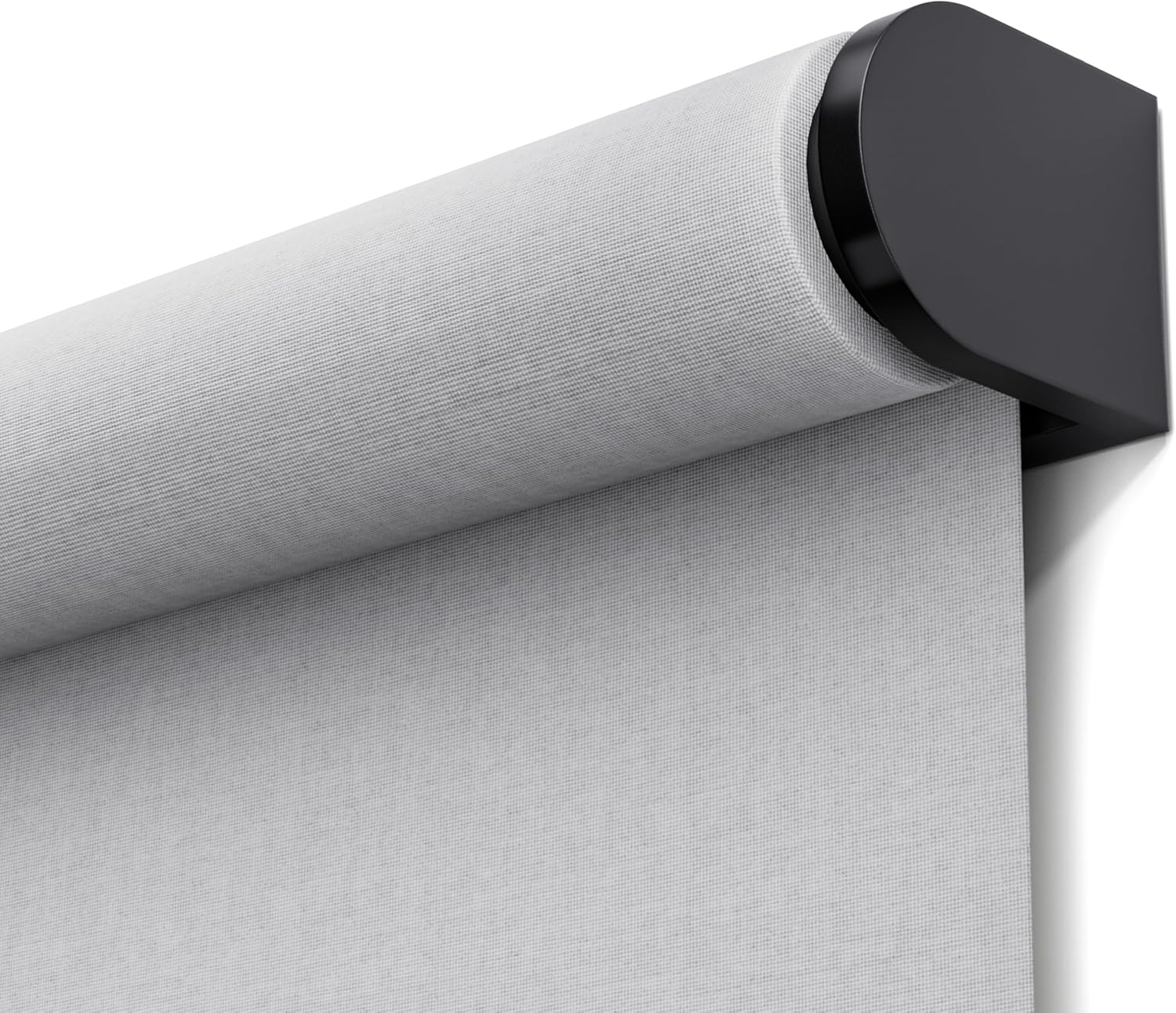 GE Smart Shades, Rechargeable Battery Roller Shade with Remote Control, Blackout Grey Fabric, Black Hardware, 38-in Wide, 1 Count
