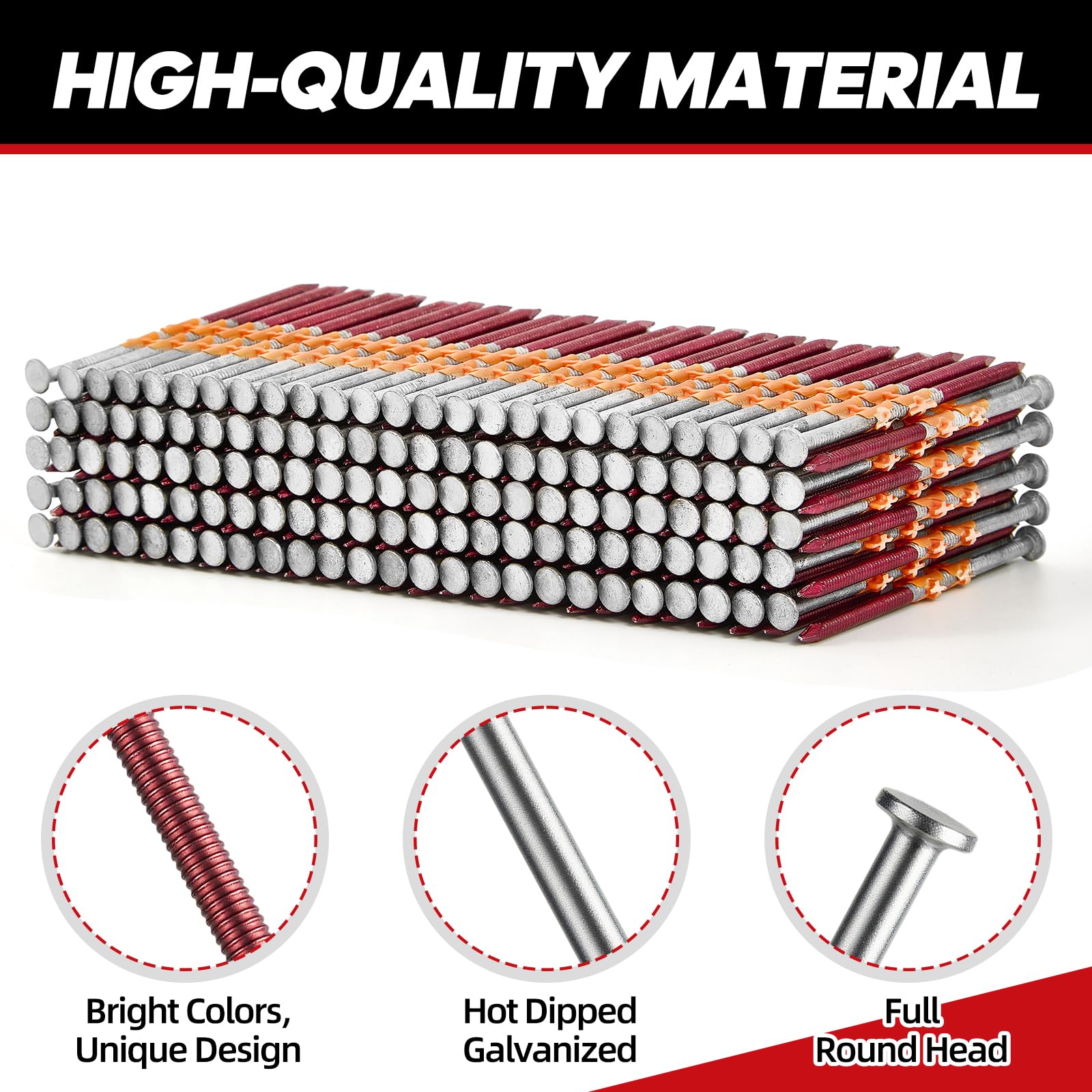 Framing Nails - 1000 Count, Hot Dipped Galvanized -4