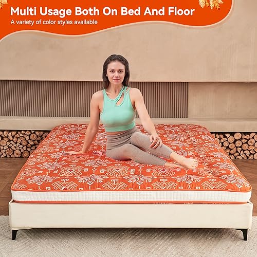 Miniatura 6 de Dr.Futon Colchón de futón japonés extra grueso plegable enrollable para invitados, tumbona y Tavel