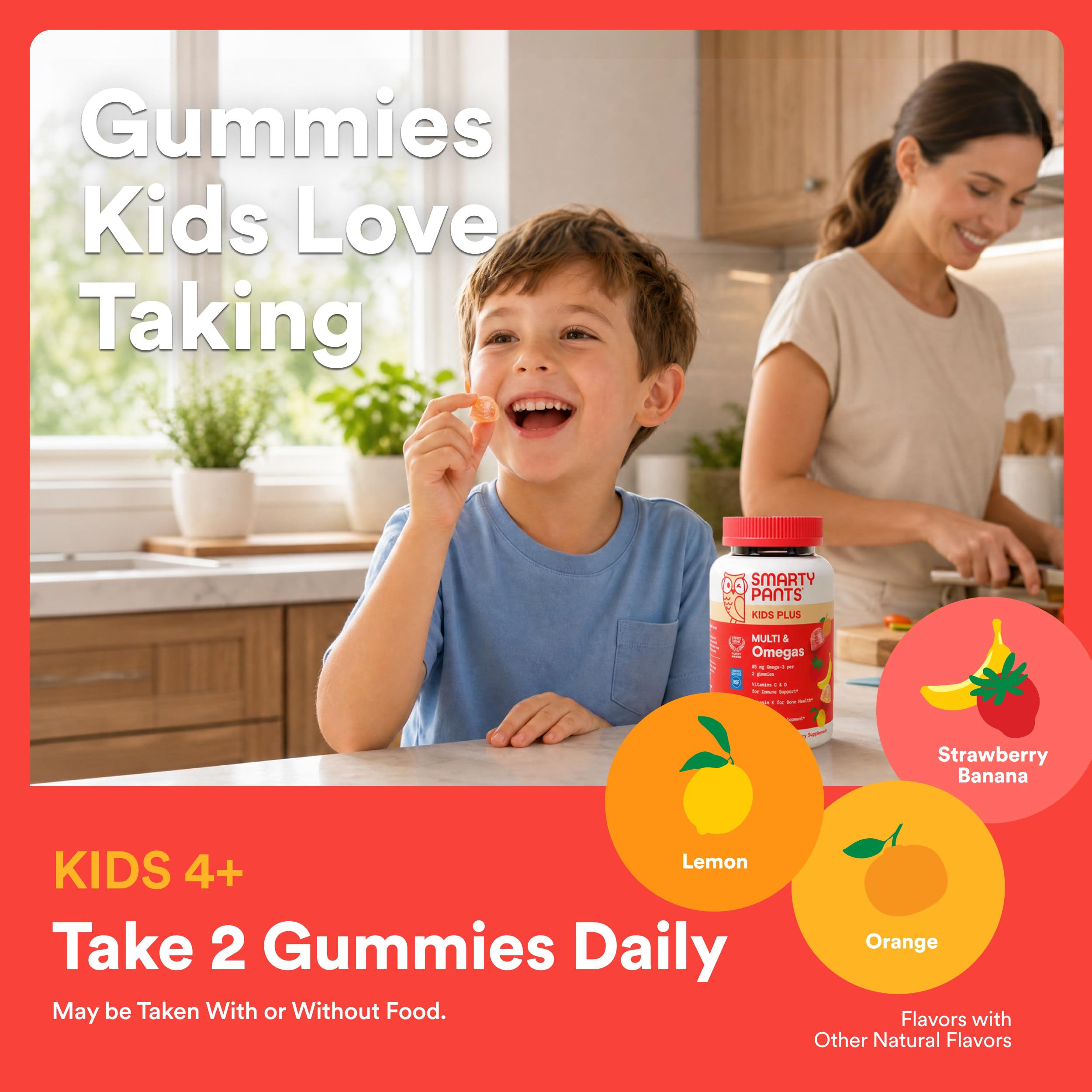 SmartyPants Kids Multivitamin Gummies, Vitamin D & C, Omega 3, Zinc, 80 Ct view 8