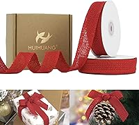 Vista 12 de HUIHUANG Cinta de arpillera turquesa de 1 pulgada x 20 yardas, cinta de arpillera de yute natural para envolver regalos, cintas de arpillera gruesas