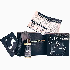 Date Night Box - Premium Love Battleship Card Game for Couples & Massage Set with Scratch Off Card