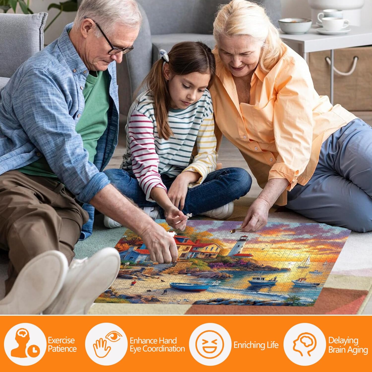 Puzzle 1000 Teile Landschaft Klassische Puzzle Erwachsene 70 X 50cm, 1000-Teile-Puzzle Geeignet als Wanddekoration und Geschenk mit 1:1-Poster und Geschenkbox