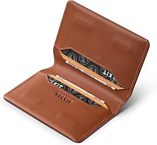 VULKIT Slim Minimalist Card Holder RFID Blocking Leather Credit Card Holder Front Pocket Wallet Magnetic Closure