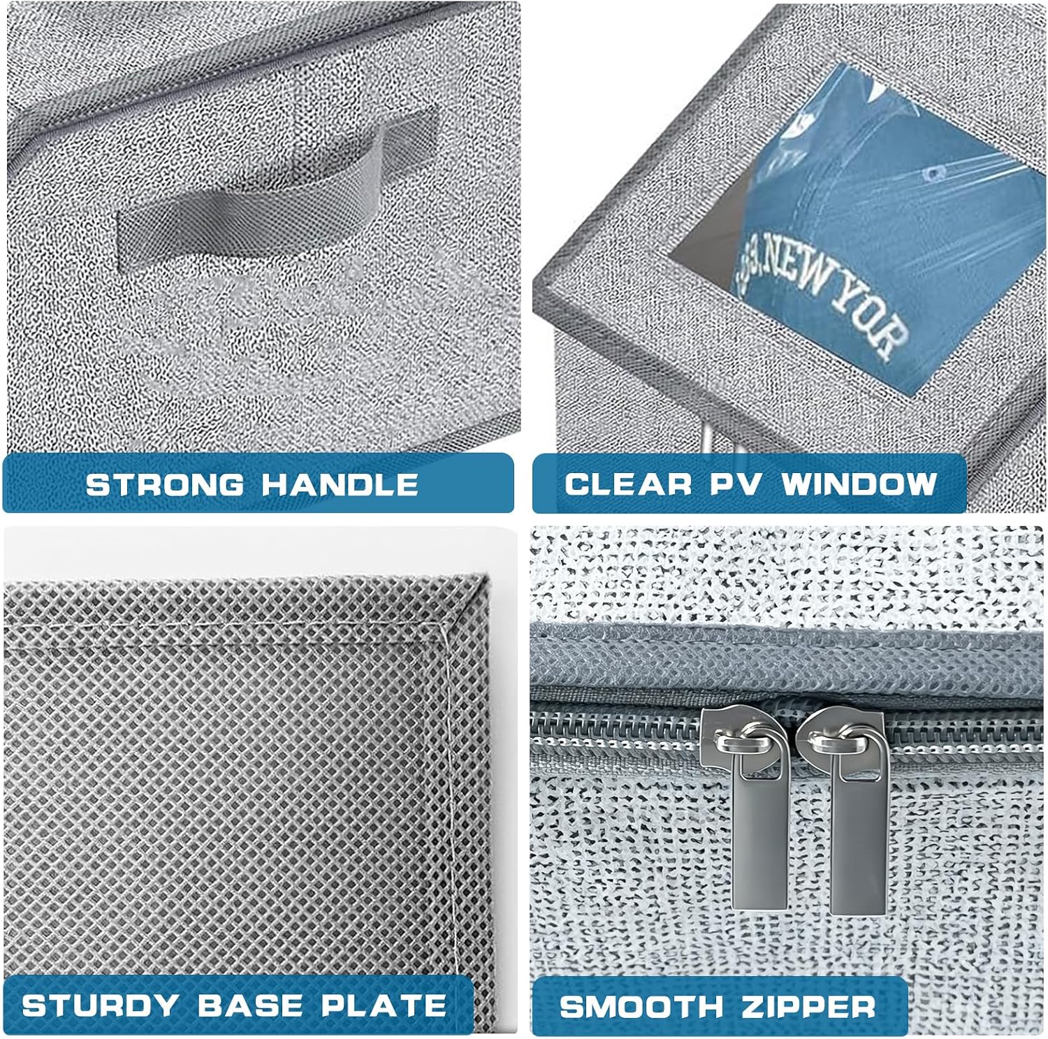 2 Pack Hat Organizer for Baseball Caps,Stackable Clear Display Hat Box, Holds 48 Caps, Closet and Shelf Organizer for Hats