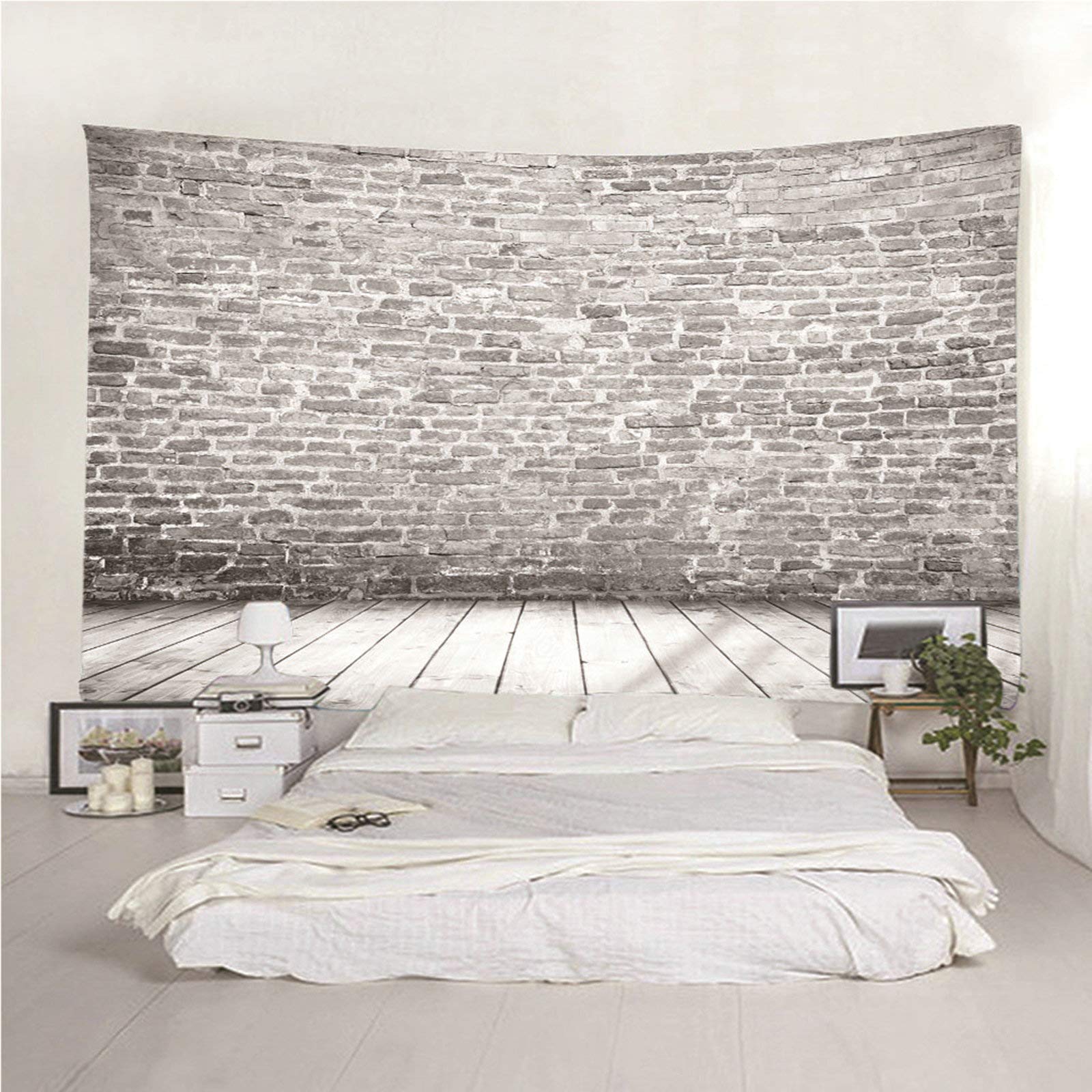 KnSam Dywan na ścianę, gobelin, ozdoba na ścianę, salon, dekoracja domowa, z poliestru, kolor brązowy, 260 x 240 cm