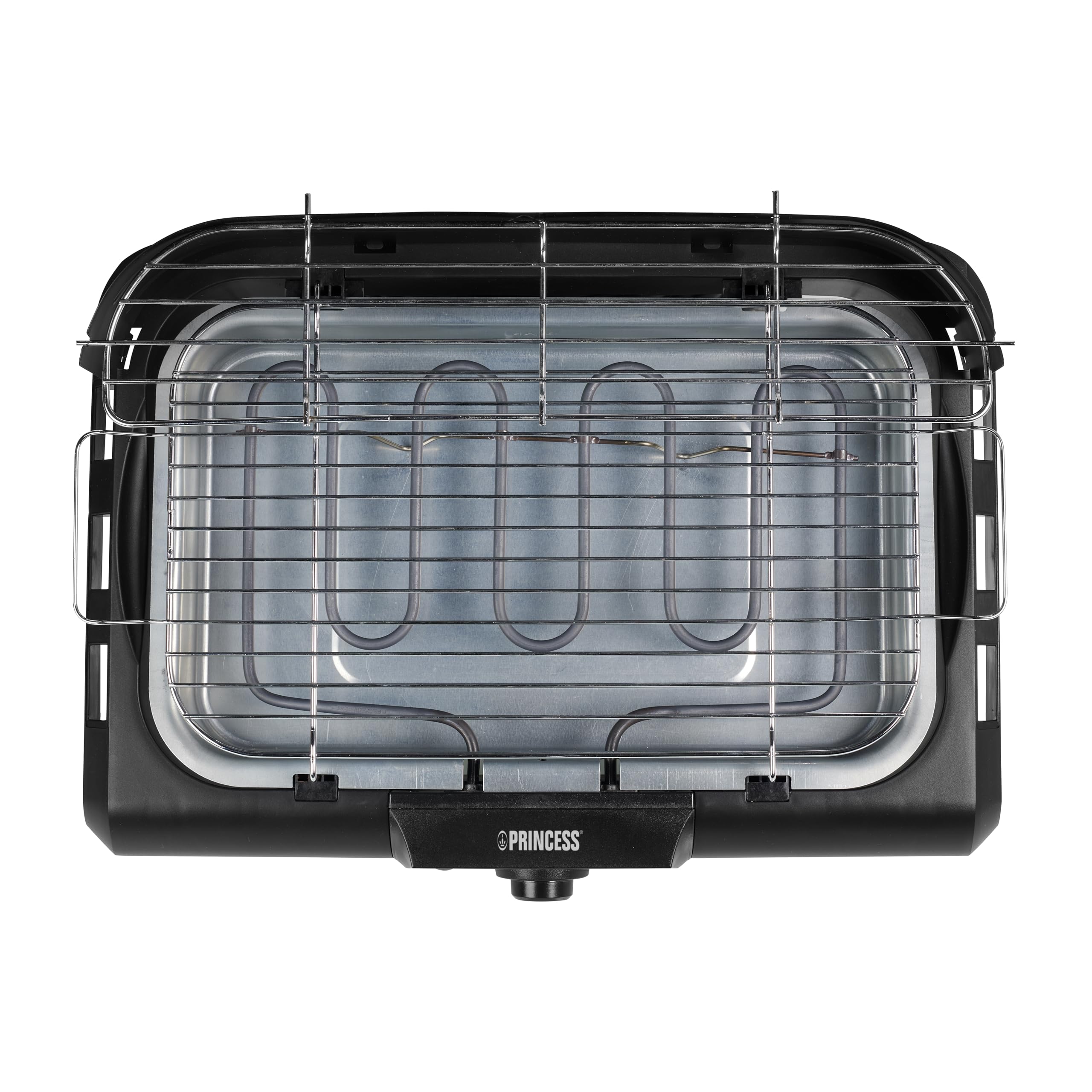 Princess Barbecue Elettrico con Mensole, 2200 watt, Sistema anti-fumo, Paravento, Superficie di 40 x 24.5 cm, Nero