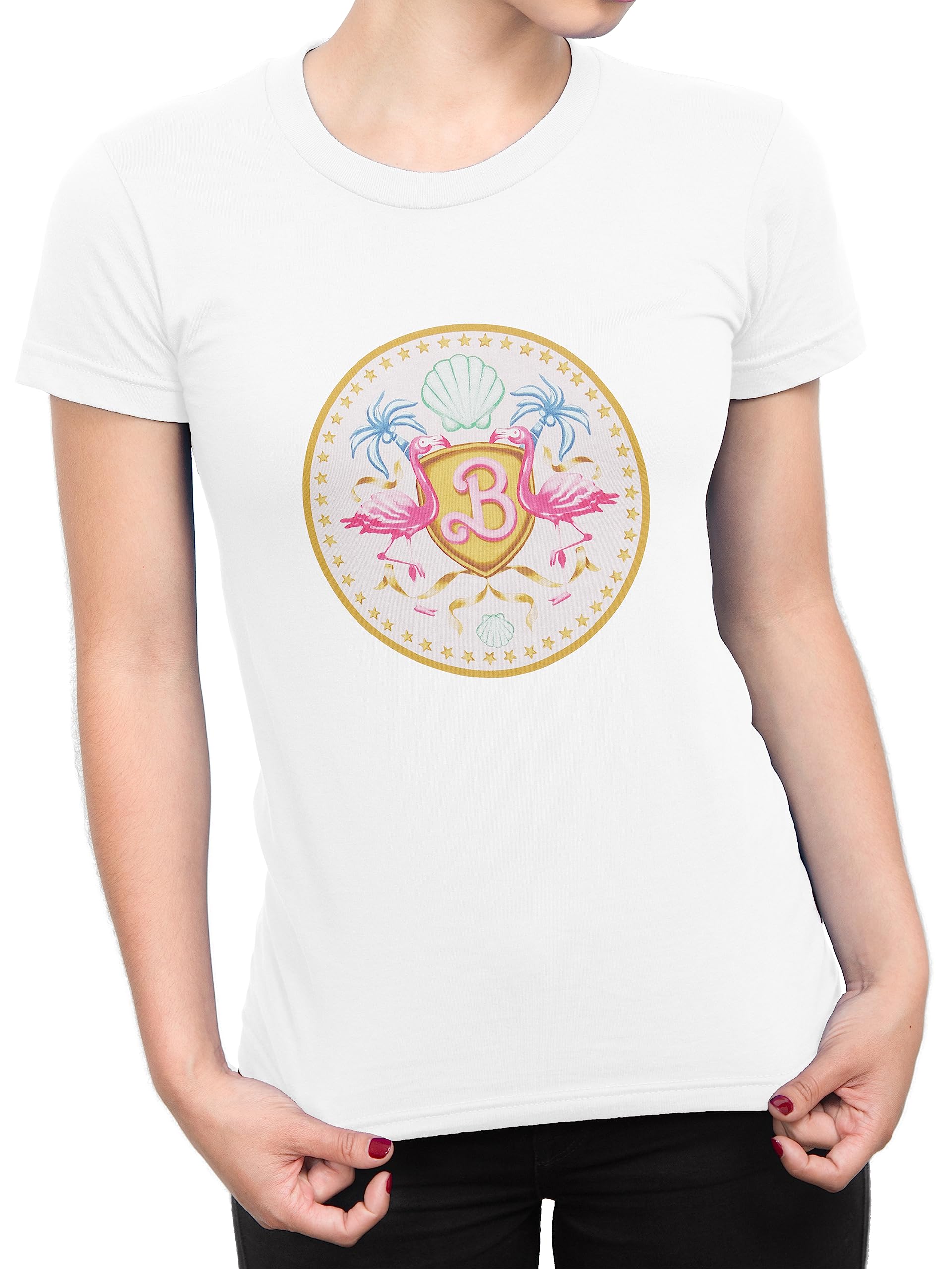Barbie Women's White T Shirt | Summer Tops For | Cotton Tshirt | M