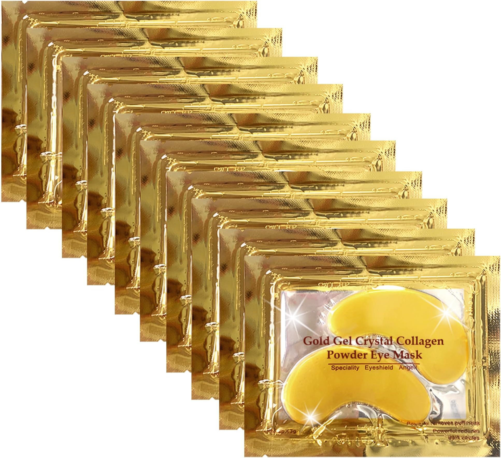 Jakuva 30 Pairs Eye Patches, Under Eye Patches for Dark Circles and Puffy Eyes, Reduce Wrinkles, Collagen Eye Mask Skincare Eye Pads for Moisturizing, Hydrating,24K Gold