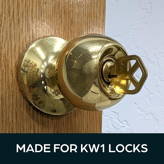 SUMMIT DOORWARE Kwikset Key Blanks Premium Brass Uncut Blank Key Pack of 50