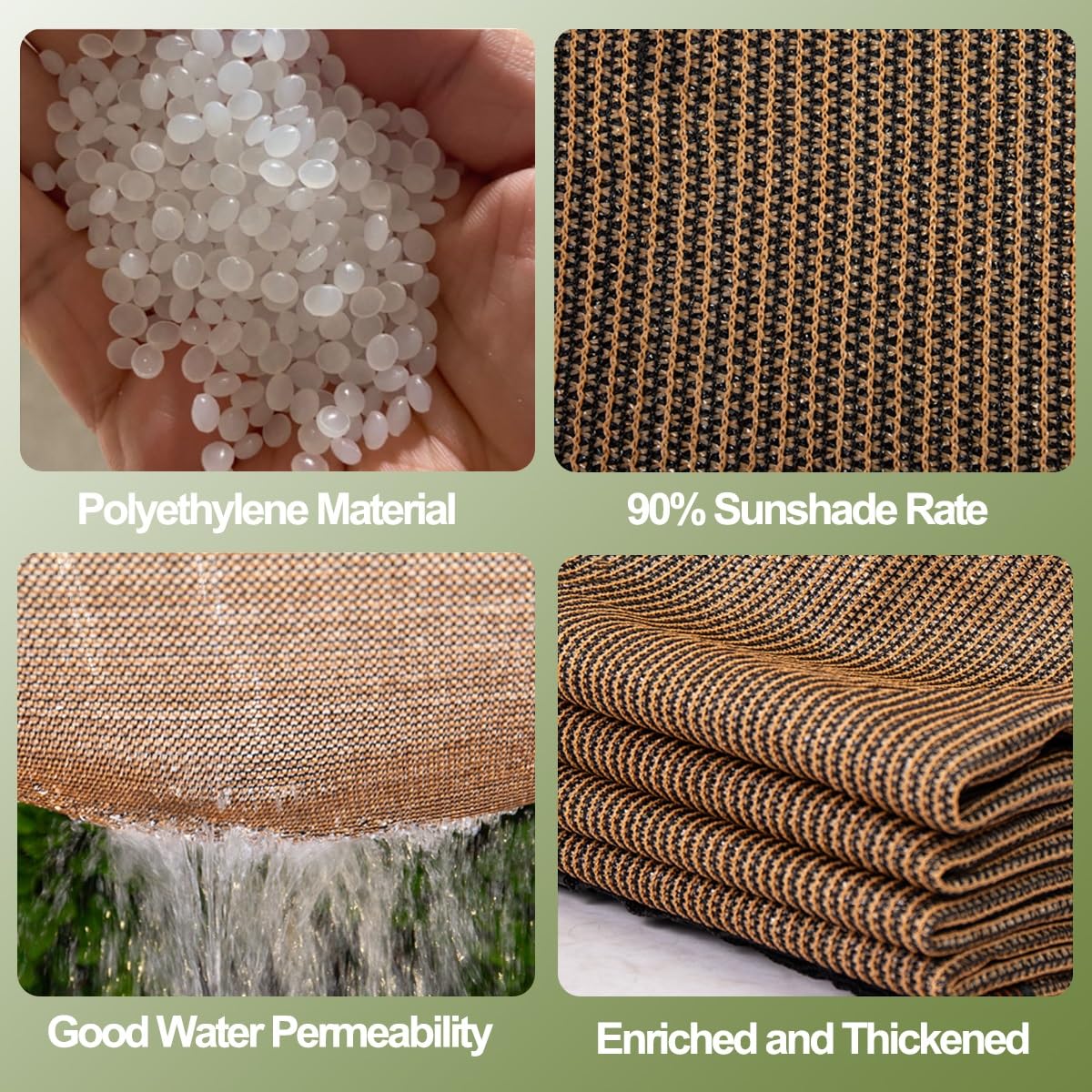 12 x 16 m e Panno 90% UV Block Traspirante Giardino Privacy Rete Outdoor Sune Tessuto con Occhielli per Recinzione e Patio Uso