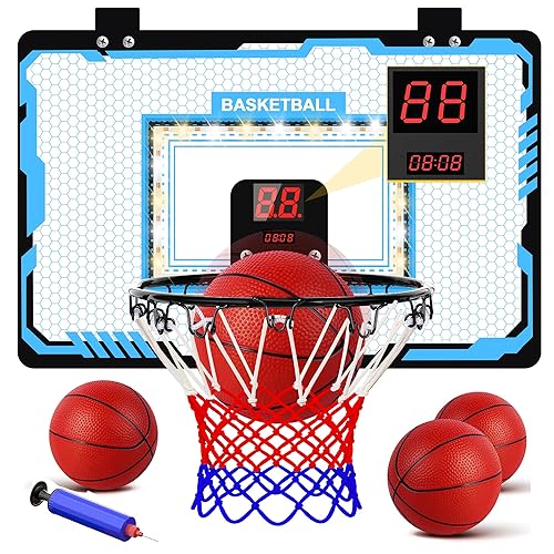 taseyok Basketball Hoop Indoor, Mini Basketball Hoops with Electronic Scoring,