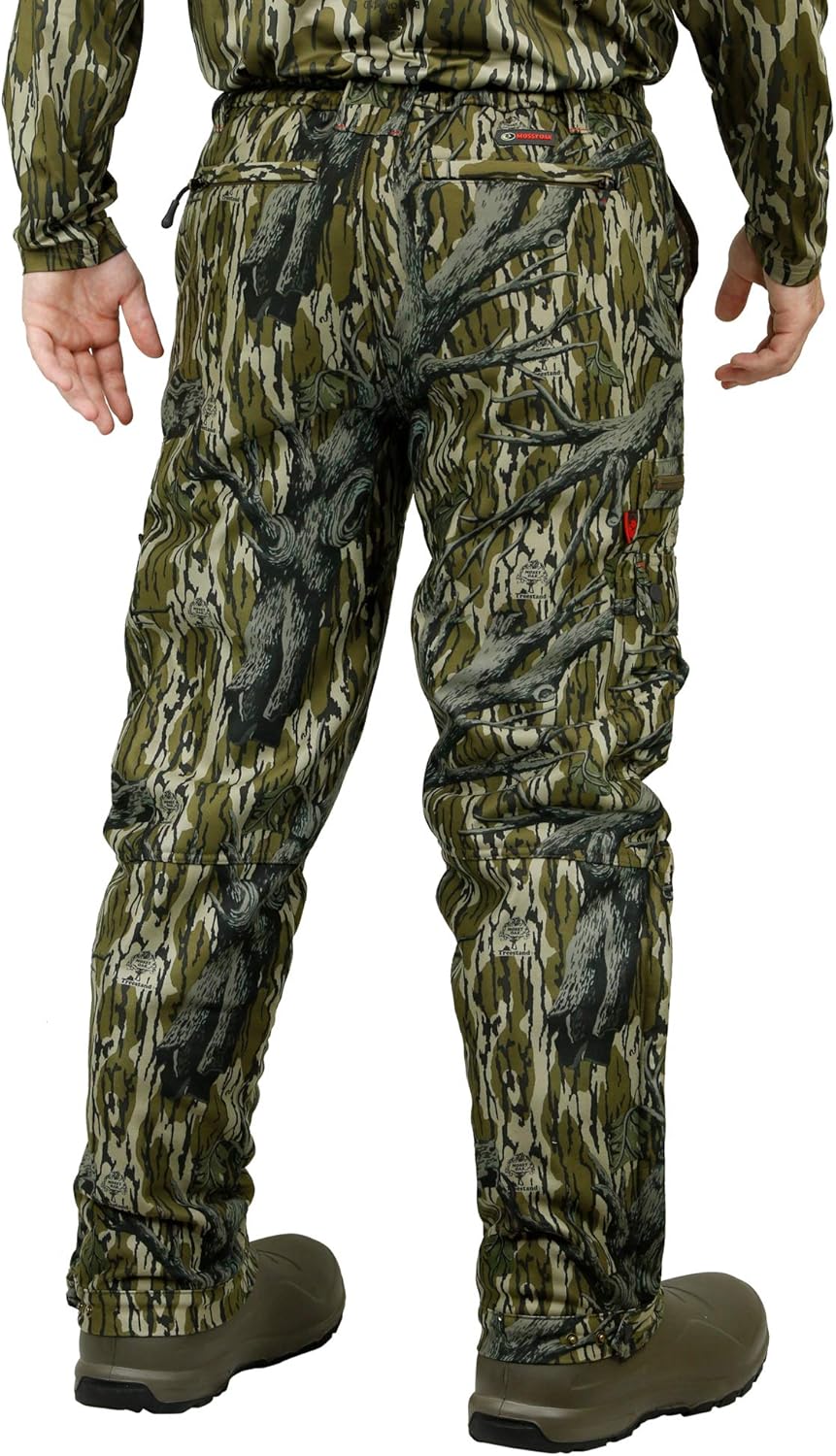Mossy Oak Sherpa Fleece Lined Camo Hunting Pants for Men - Image 3