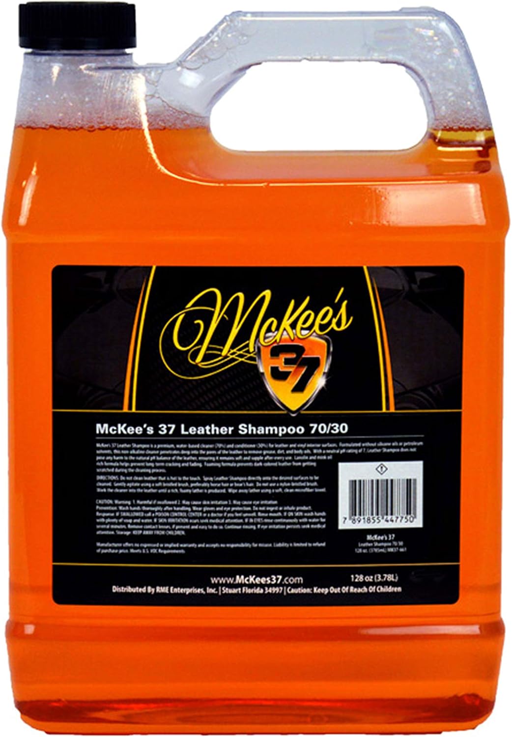 McKee's 37 MK37-661 Leather Shampoo (70/30 Cleaner/Conditioner), 128 oz.