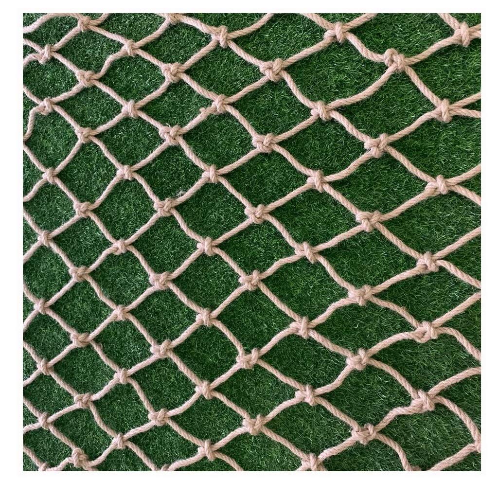 GTHTUHFD Hemp Cargo Net Dia 10Mm Children Fall Protection Safety Net Garden Netting Ceiling Decorative Net Hemp Rope Net Bird Climbing Net Children Outdoor Climbing Net,12x12cm-5X5m(16.4X16.4ft)